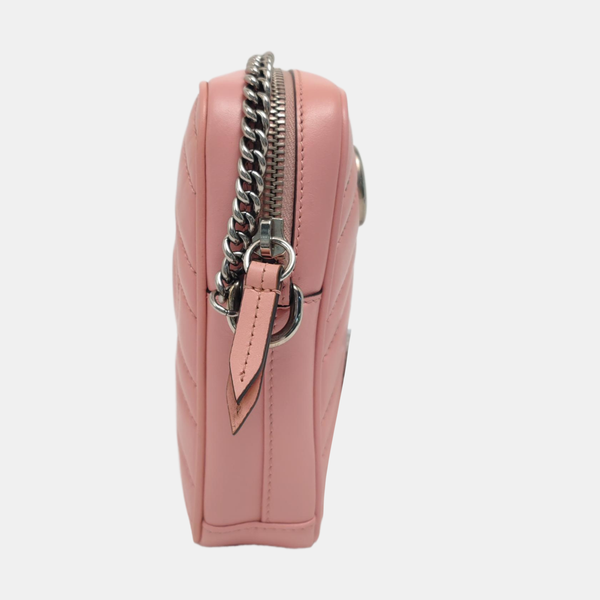 Authenticated pre-owned GG Marmont Mini Calfskin Pink - Shoulder Bag at Looply