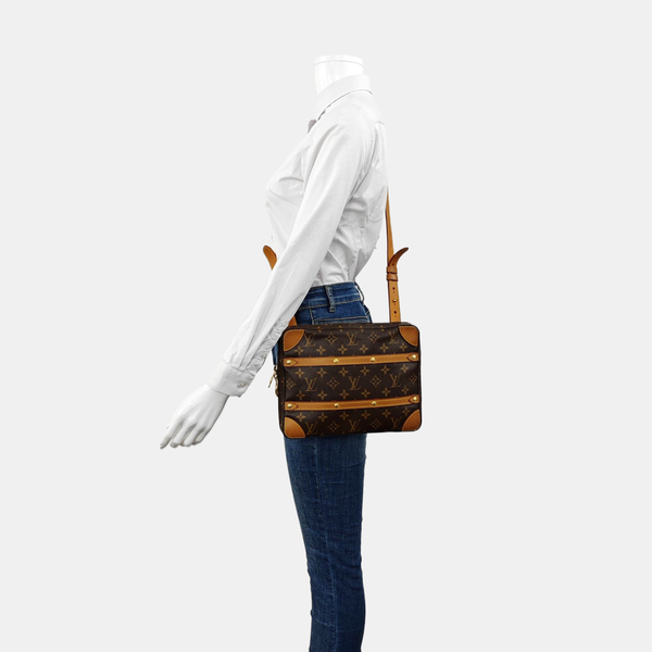 SOFT TRUNK PM Monogram Coated Canvas Brown