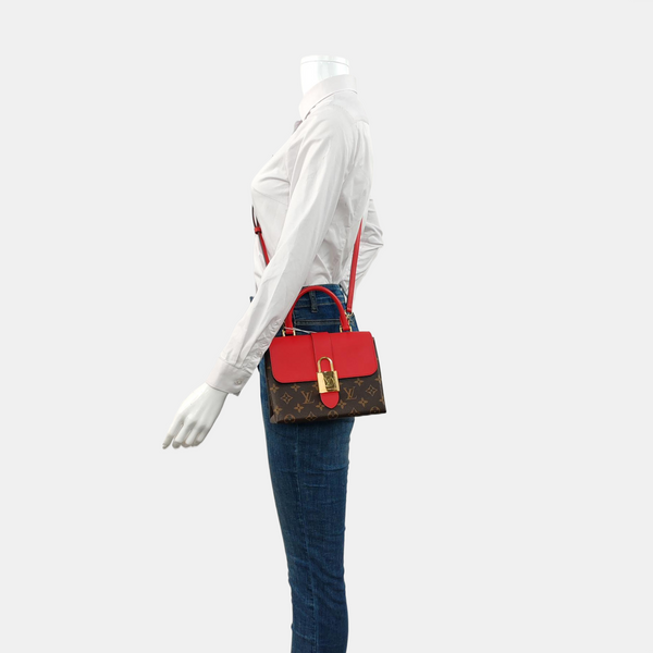 Authenticated pre-owned Locky BB Monogram Coated Canvas Red - Shoulder Bag at Looply