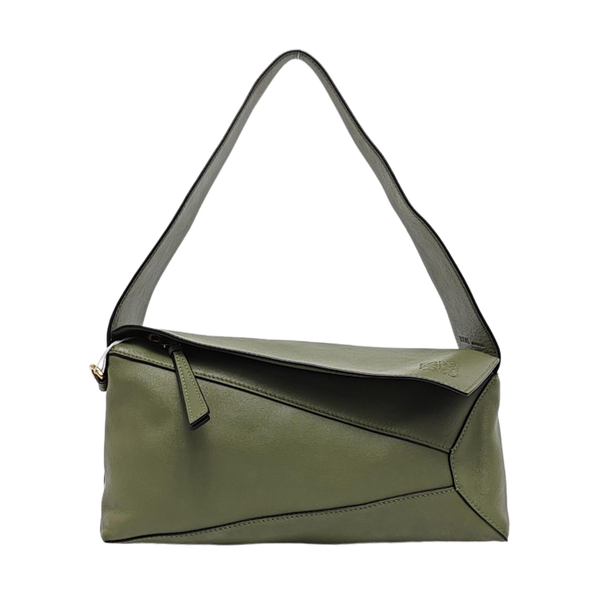 Authenticated pre-owned Puzzle Hobo Calfskin Green - Top Handle Bag at Looply