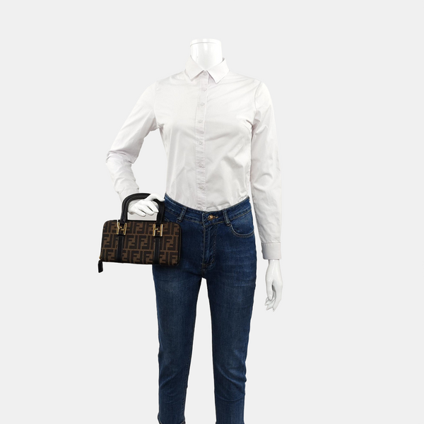 Canvas Top Handle Bag Brown
