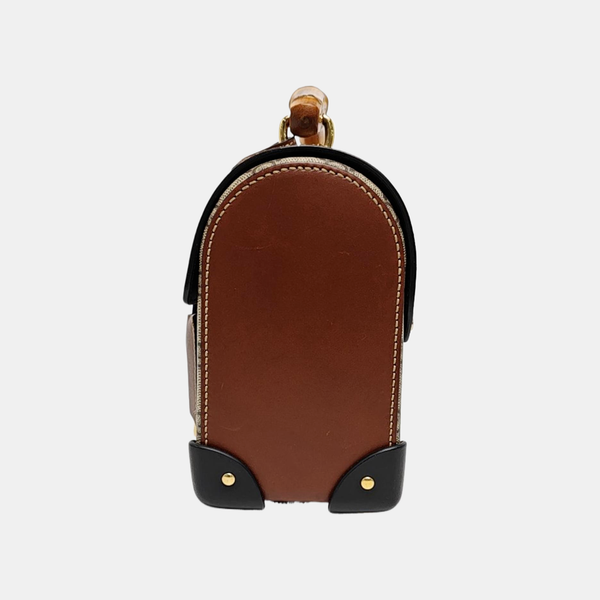 Padlock Small Monogram Coated Canvas Beige