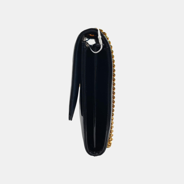 VICKY Large Quilted Patent Leather Black