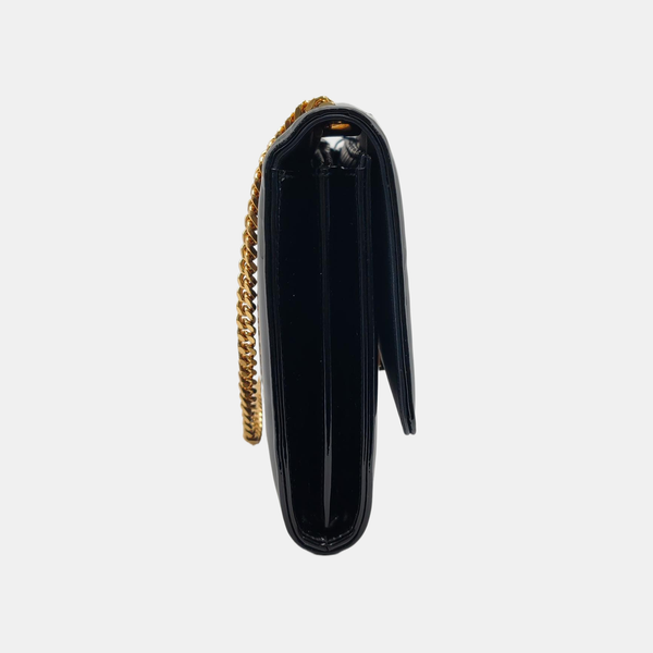 VICKY Large Quilted Patent Leather Black