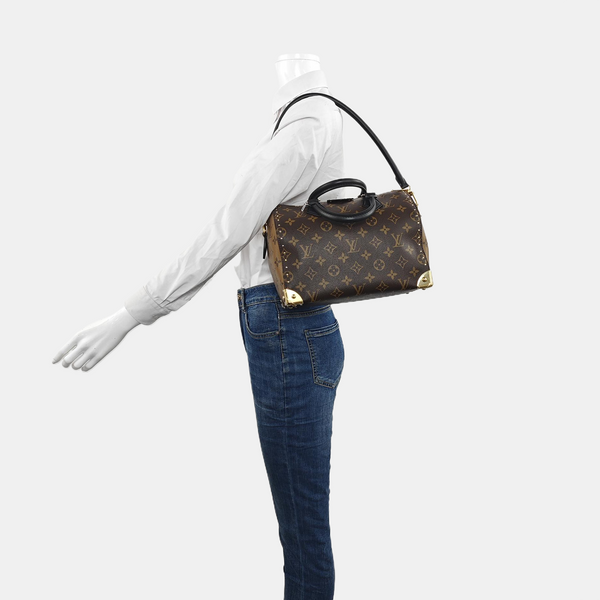 SPEEDY 25 Monogram Coated Canvas Brown