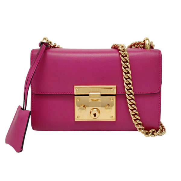 Authenticated pre-owned Padlock Small Calfskin Pink - Shoulder Bag at Looply