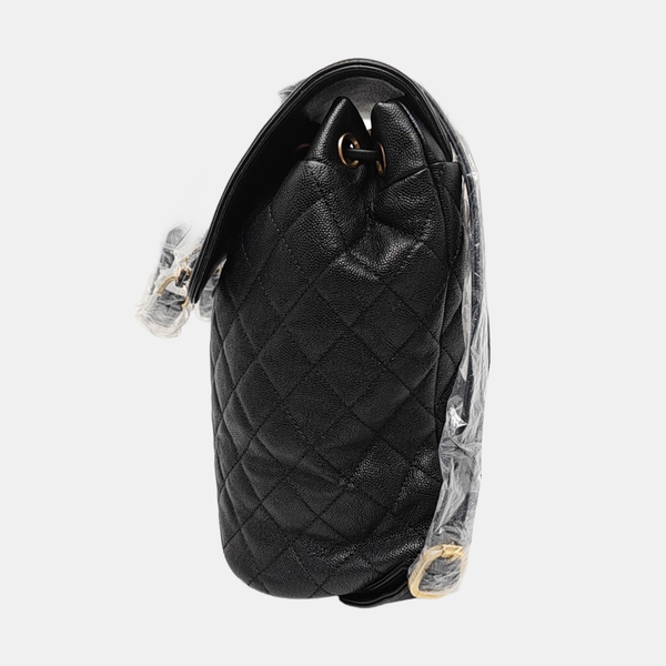 FILIGREE Small Quilted Grained Calfskin Black
