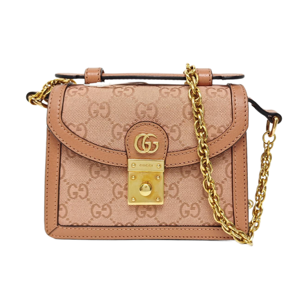 Ophidia Mini Monogram Canvas Pink