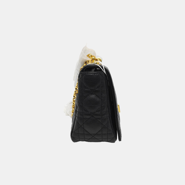 Dior Caro Medium Cannage Calfskin Black