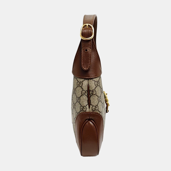 Authenticated pre-owned Jackie 1961 Small Monogram Coated Canvas Beige - Top Handle Bag at Looply