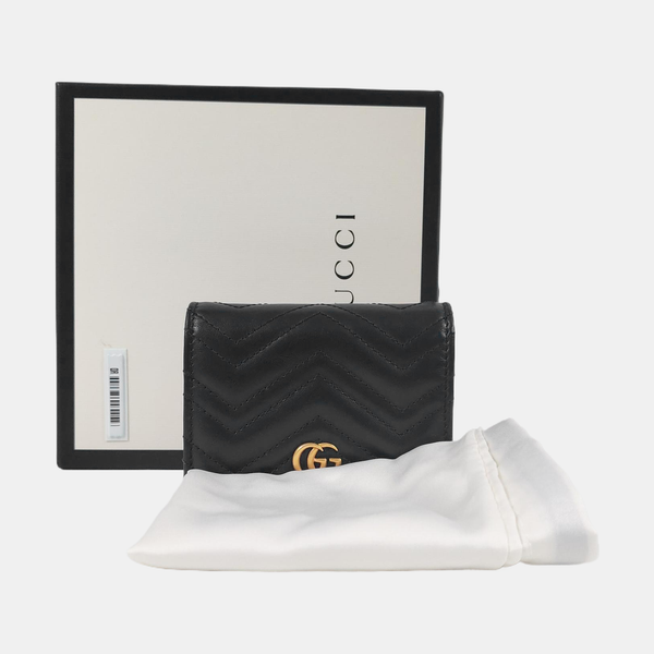 Authenticated pre-owned GG Marmont Calfskin Black Wallet - Wallet at Looply