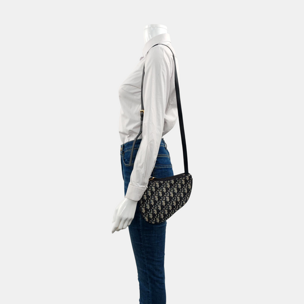 Authenticated pre-owned Saddle Mini Monogram Canvas Blue - Crossbody Bag at Looply