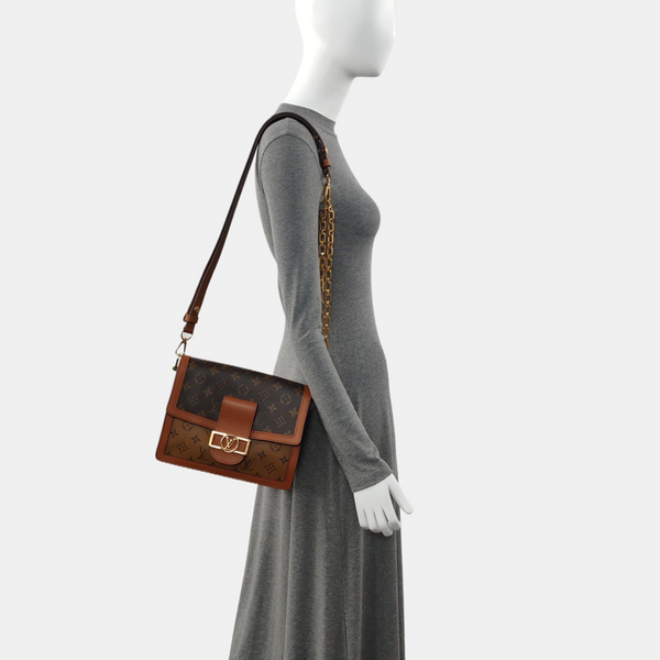 DAUPHINE MM Monogram Coated Canvas Brown