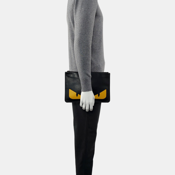 Authenticated pre-owned Monster Calfskin Black - Clutch at Looply
