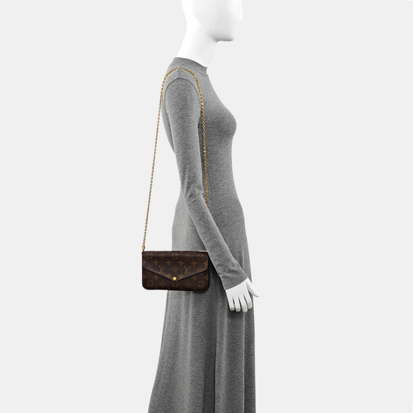 Authenticated pre-owned Félicie Monogram Coated Canvas Brown - Shoulder Bag at Looply