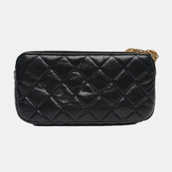 Authenticated pre-owned 2.55 Quilted Calfskin Black - Shoulder Bag at Looply