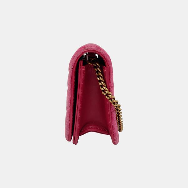Authenticated pre-owned GG Marmont Velvet Pink - Shoulder Bag at Looply