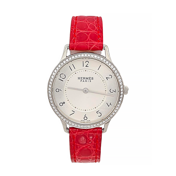 Slim d'Hermès 32mm Opaline White Quartz Watch