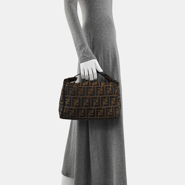 Canvas Top Handle Bag Brown