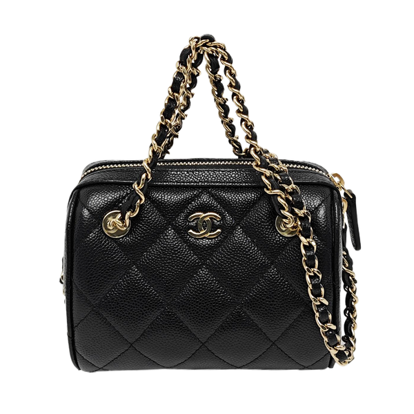Quilted Grained Calfskin Black