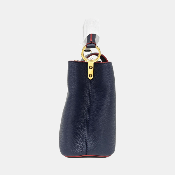 Authenticated pre-owned Capucines MM Calfskin Blue - Shoulder Bag at Looply
