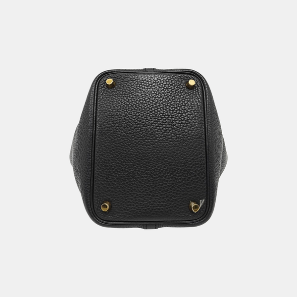 Authenticated pre-owned Picotin Lock Clemence Black - Top Handle Bag at Looply