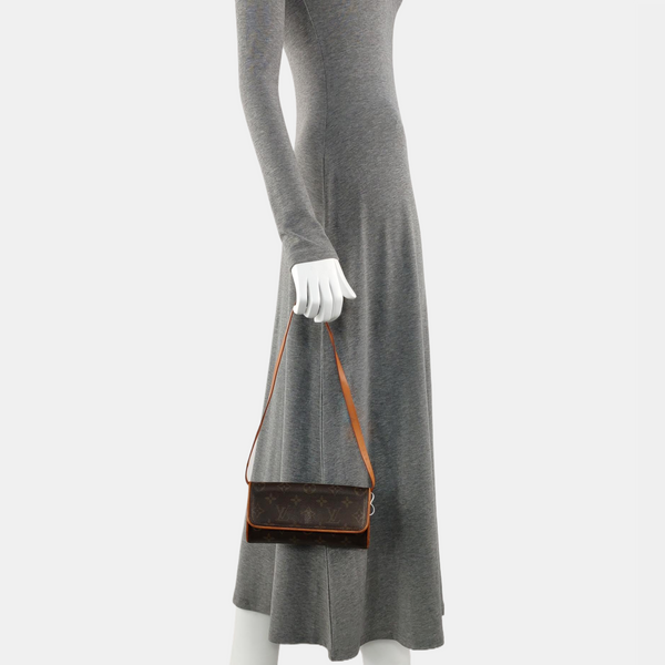 TWIN PM Monogram Coated Canvas Brown