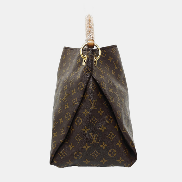 Authenticated pre-owned Artsy MM Monogram Coated Canvas Brown - Top Handle Bag at Looply