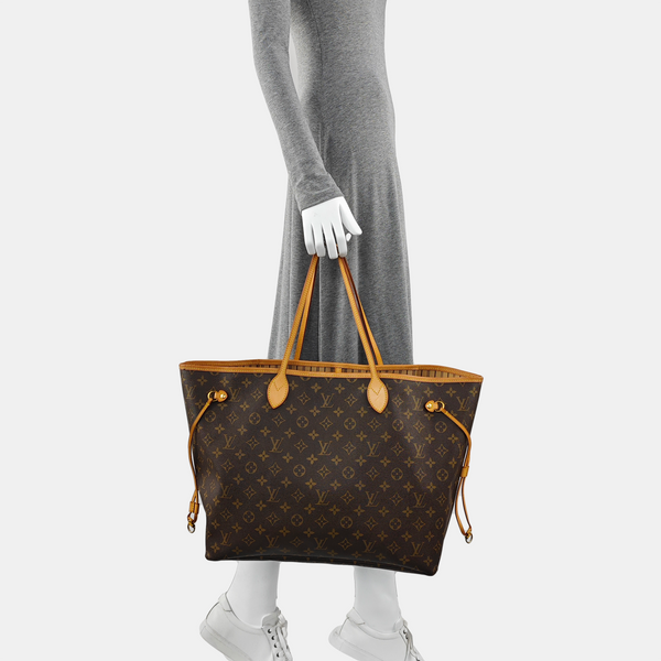 NEVERFULL GM Monogram Coated Canvas Brown
