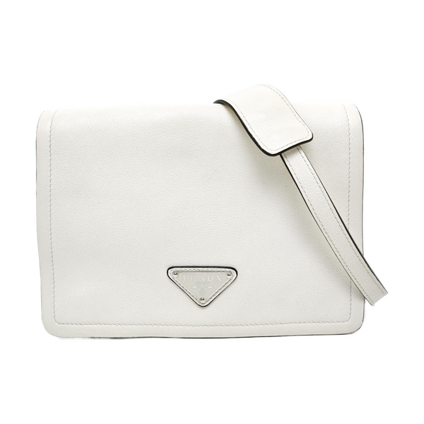 Calfskin Shoulder Bag White
