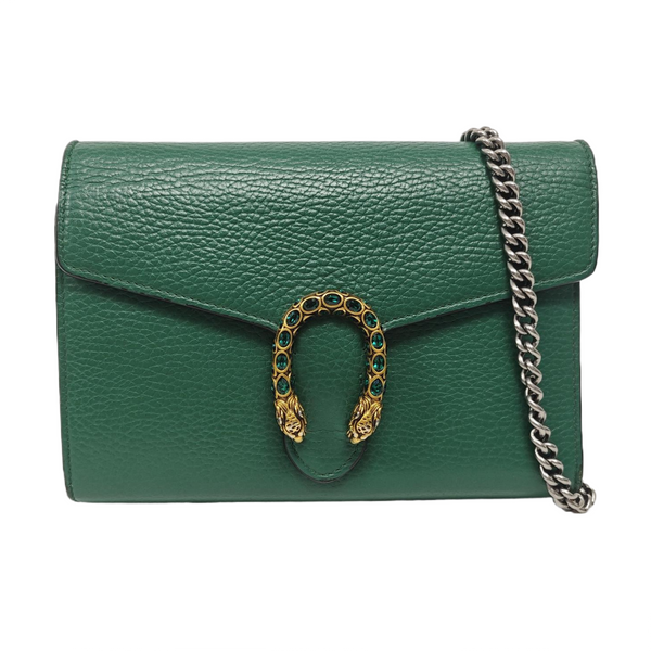 Authenticated pre-owned Dionysus Super Mini Calfskin Green - Crossbody Bag at Looply