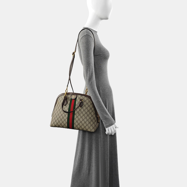 Authenticated pre-owned Ophidia Small Monogram Coated Canvas Beige - Shoulder Bag at Looply