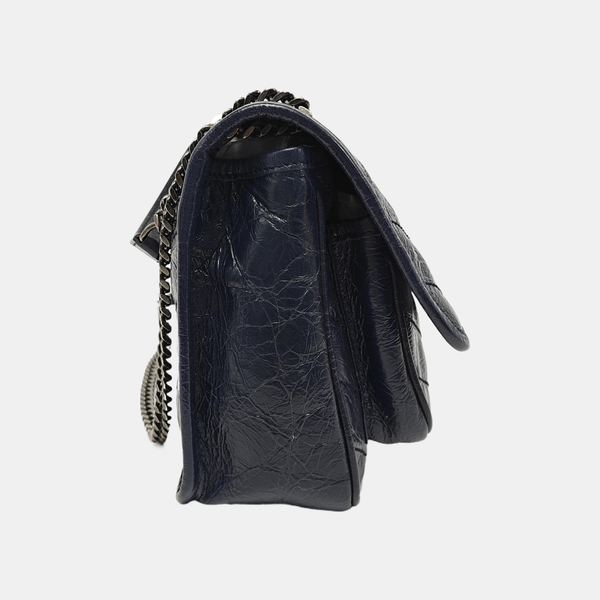 NIKI Small Chevron Calfskin Blue