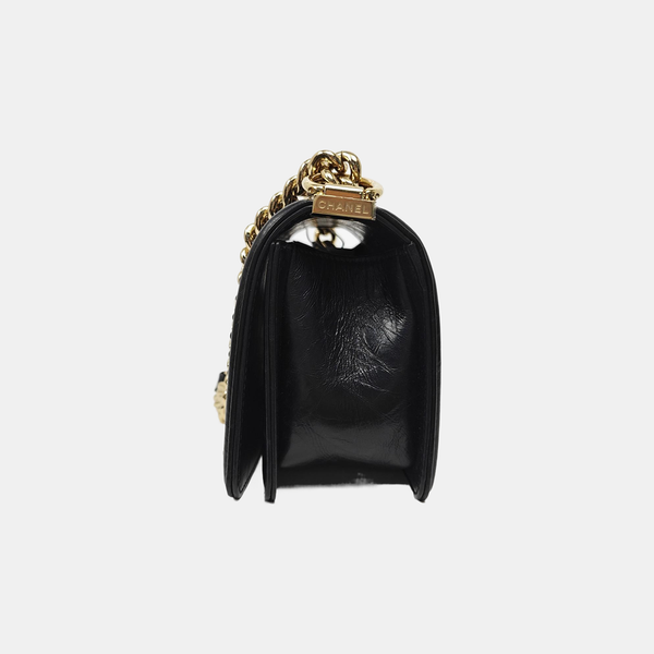 Authenticated pre-owned Boy Chanel Small Calfskin Black - Shoulder Bag at Looply