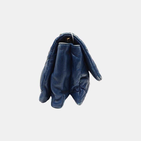 Ginny Quilted Calfskin Blue