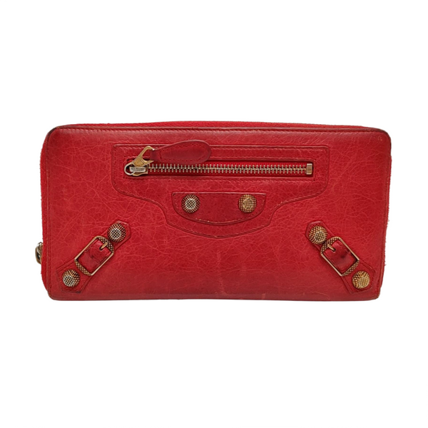 Authenticated pre-owned Classic City Lambskin Red Wallet - Wallet at Looply