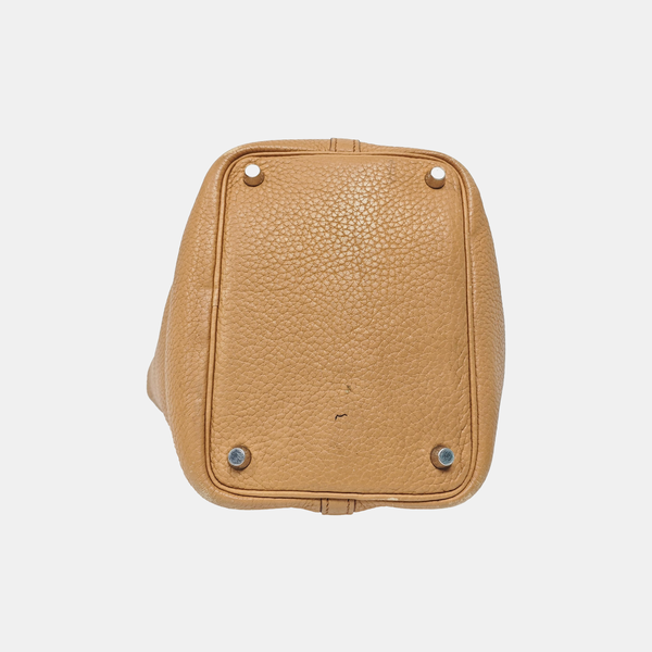 Authenticated pre-owned Picotin Lock 18 Clemence Beige - Top Handle Bag at Looply