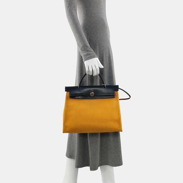 Authenticated pre-owned Herbag 31 Canvas Yellow - Shoulder Bag at Looply