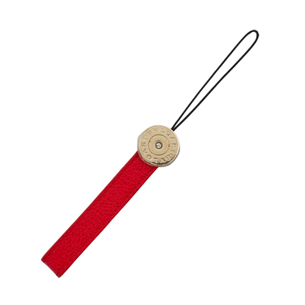 Leather Bag Charm Red