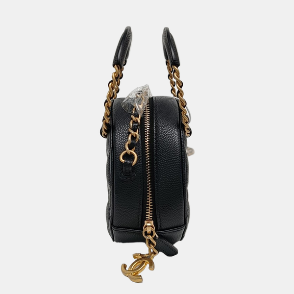 Quilted Grained Calfskin Black
