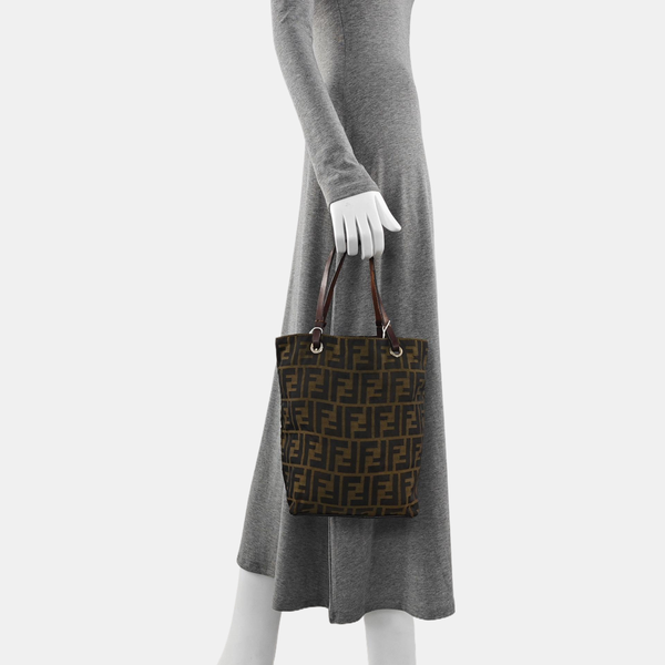 Bolso de tela tote marrón