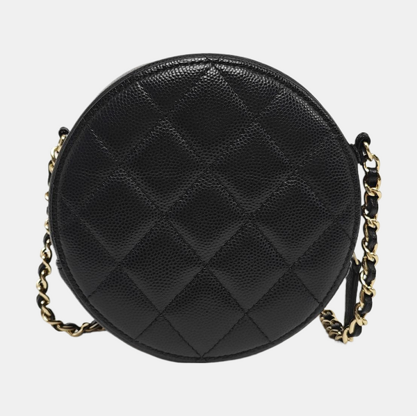Quilted Grained Calfskin Black