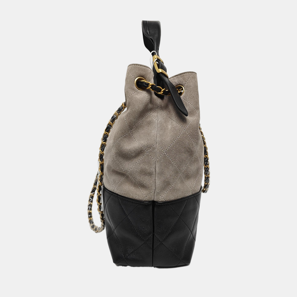 Quilted Suede Gray