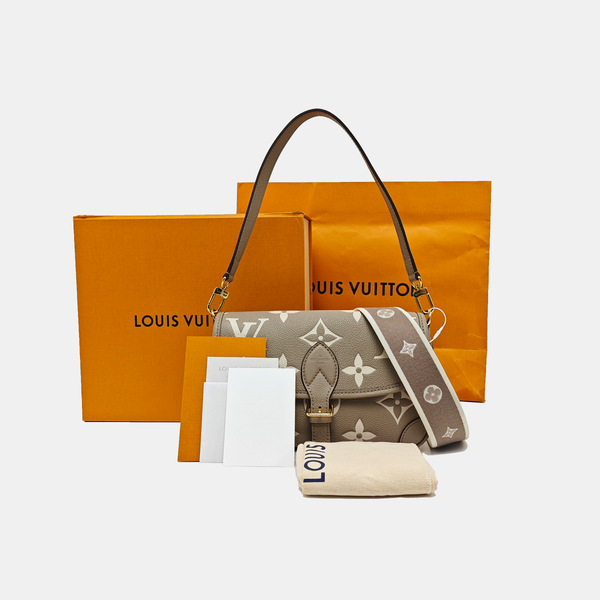 DIANE Monogram Calfskin Gray