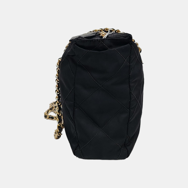 Nylon Quilted Nylon Black