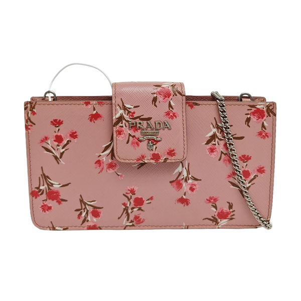 Saffiano Calfskin Shoulder Bag Pink