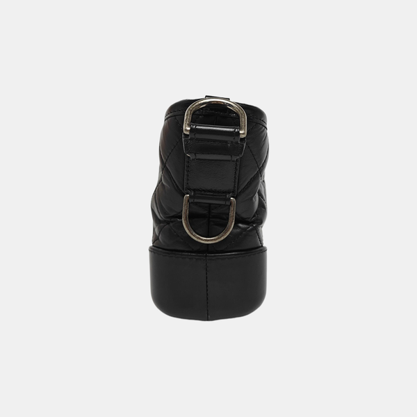 GABRIELLE Small Quilted Vintage Calf Black