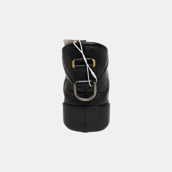GABRIELLE Small Quilted Vintage Calf Black