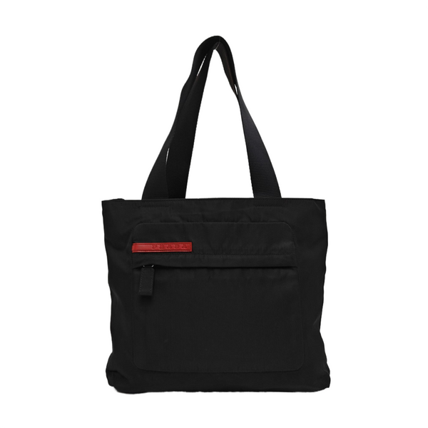Nylon Top Handle Bag Black
