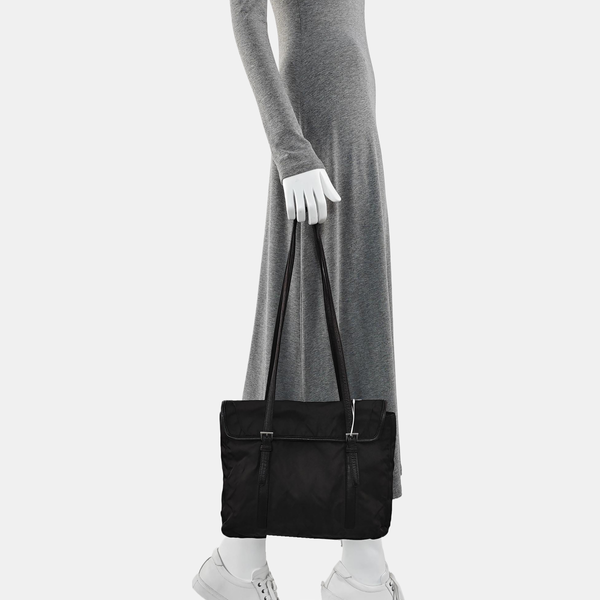 Nylon Tote Bag Brown